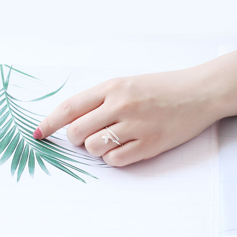 花芽原创梵高星空戒指情侣一对纯银尾戒简约个性学生日韩七夕对戒