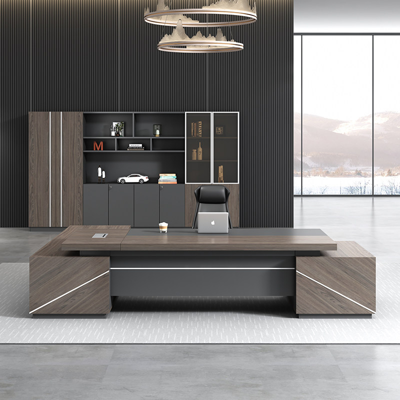 欧梵简约主管经理总裁单人现代大班台大气组合大班台