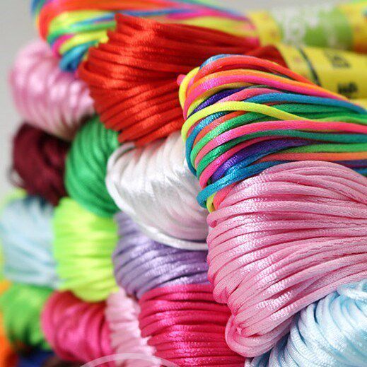 手工手饰饰品创意绳线硬币材料编织绳子七色绳