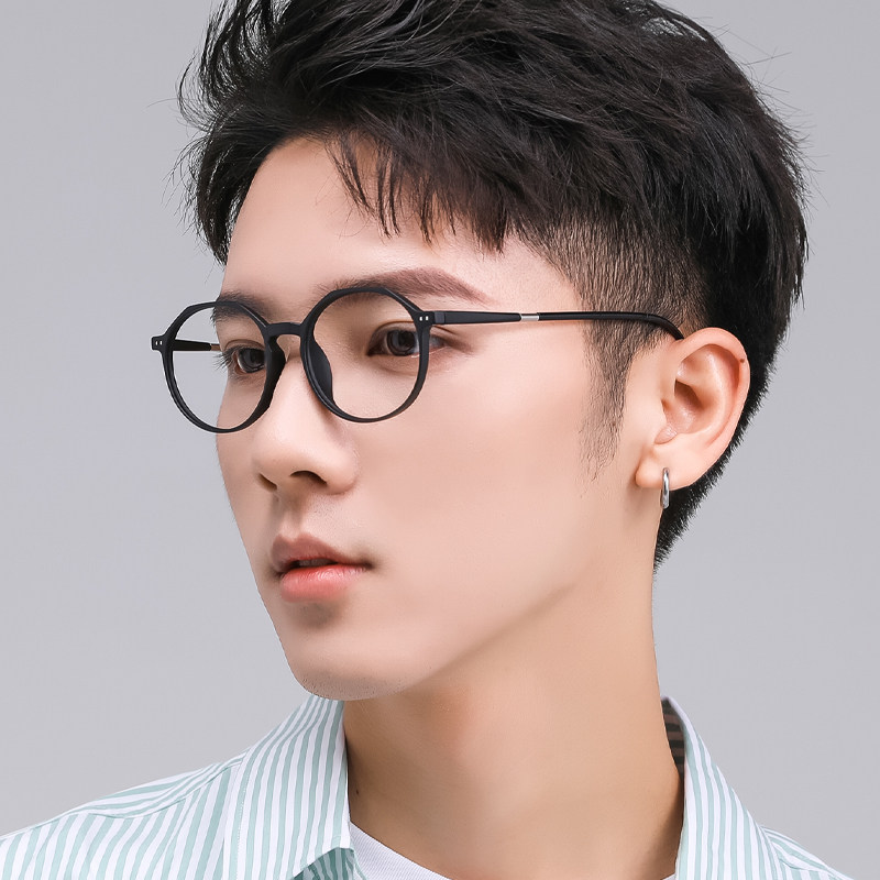 眼镜近视蓝光大脸复古镜框防辐射变色镜潮男近视眼防蓝光镜