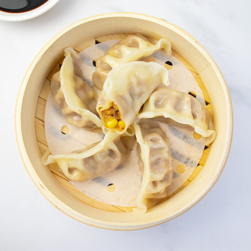 正大玉米蔬菜猪肉蒸饺400g商用煎饺锅贴速冻水饺