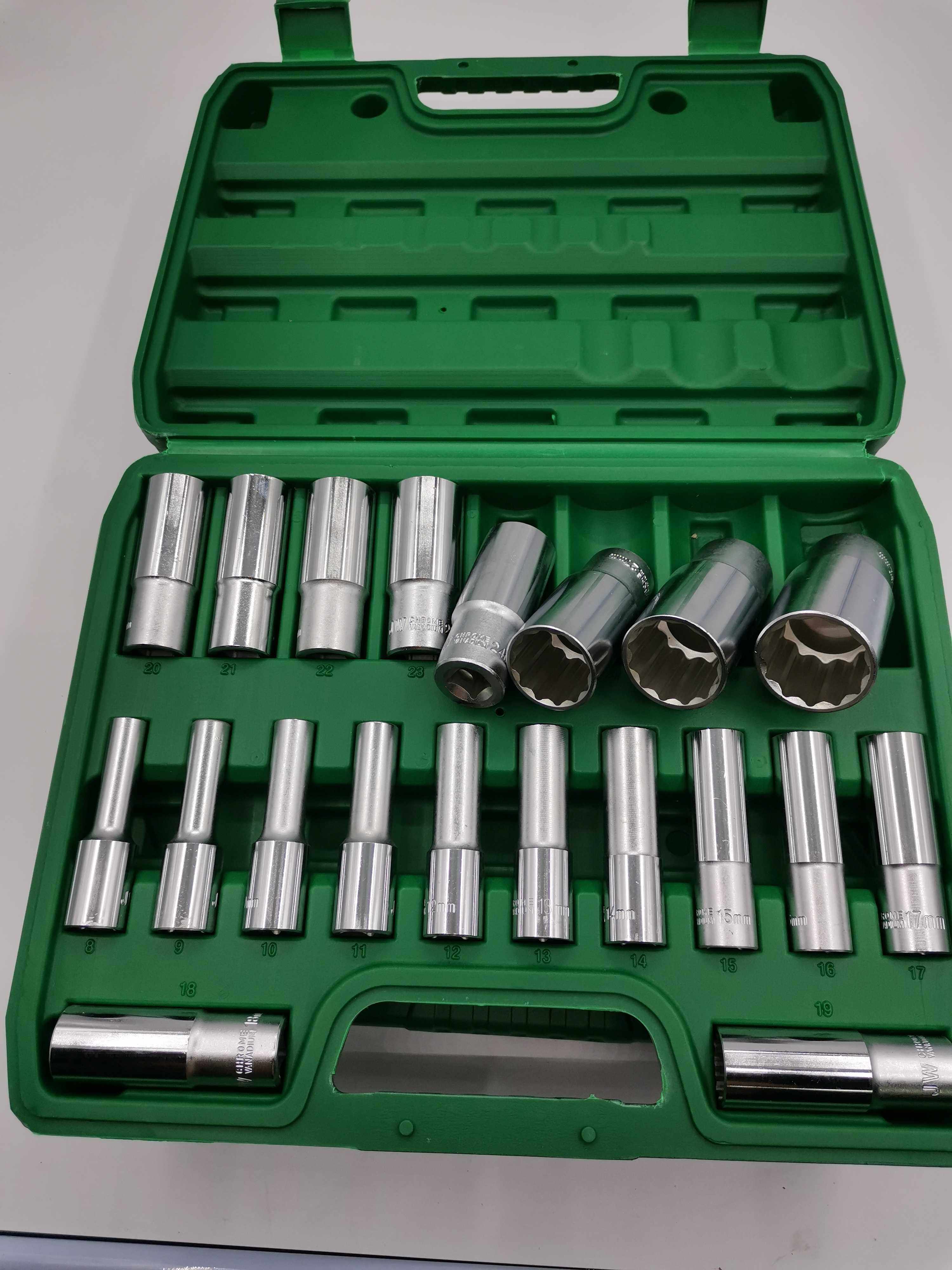 梅花烙凡12角整套专用套筒机修套头接口大飞12角长套筒