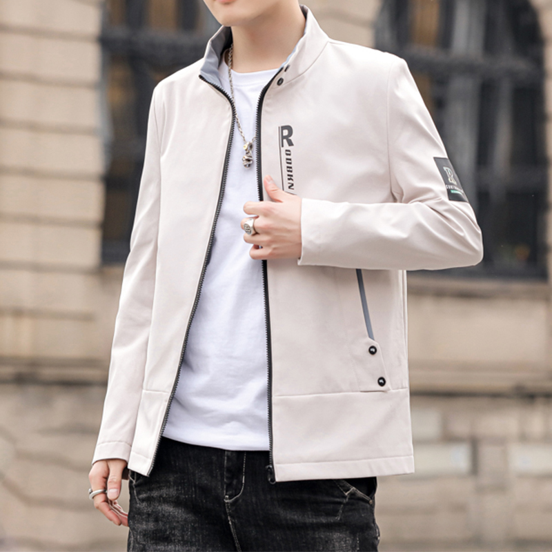 男士外套2022新款潮流春秋夏季薄款衣服百搭立领男装潮牌休闲夹克
