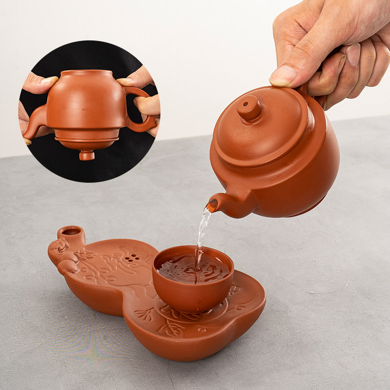 茶壶紫砂壶大红红袍入门手工手拉壶单人家用泡茶茶壶