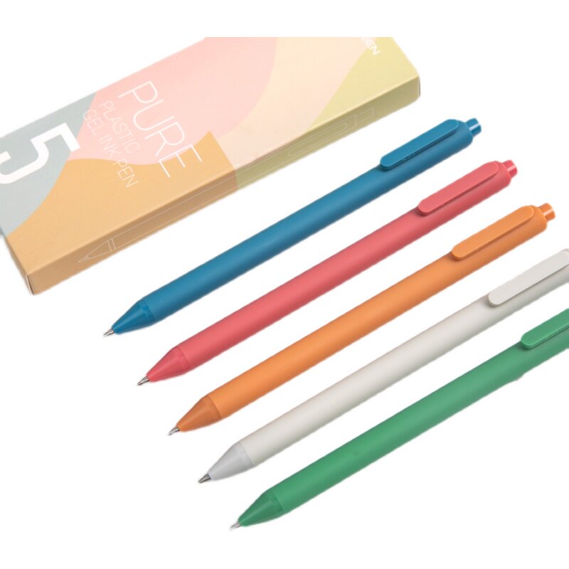 kaco书源复古古色莫兰兰迪风华彩色按动中性笔中性笔