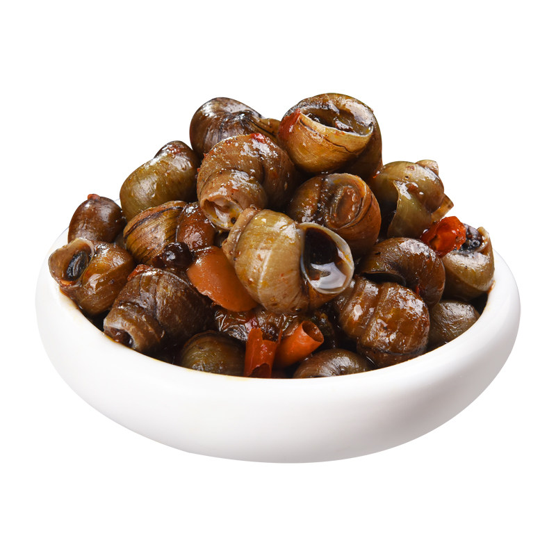 香辣田螺即食海鲜熟食麻辣泥螺即食小零食大螺蛳肉田螺250克