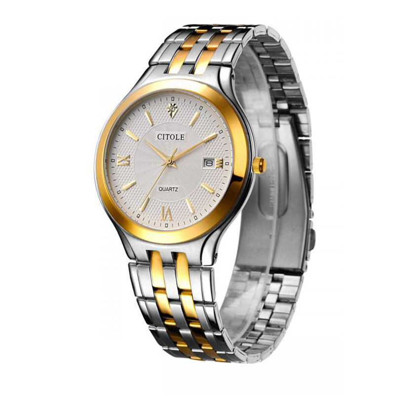 citole西腾手表钢带日历女士情侣表石英国产腕表