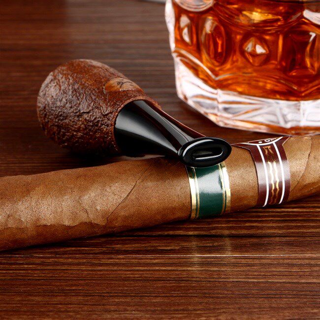 雪茄cigarloong雪茄烟烟嘴石楠木楠木过滤大口径烟口创意个性烟嘴