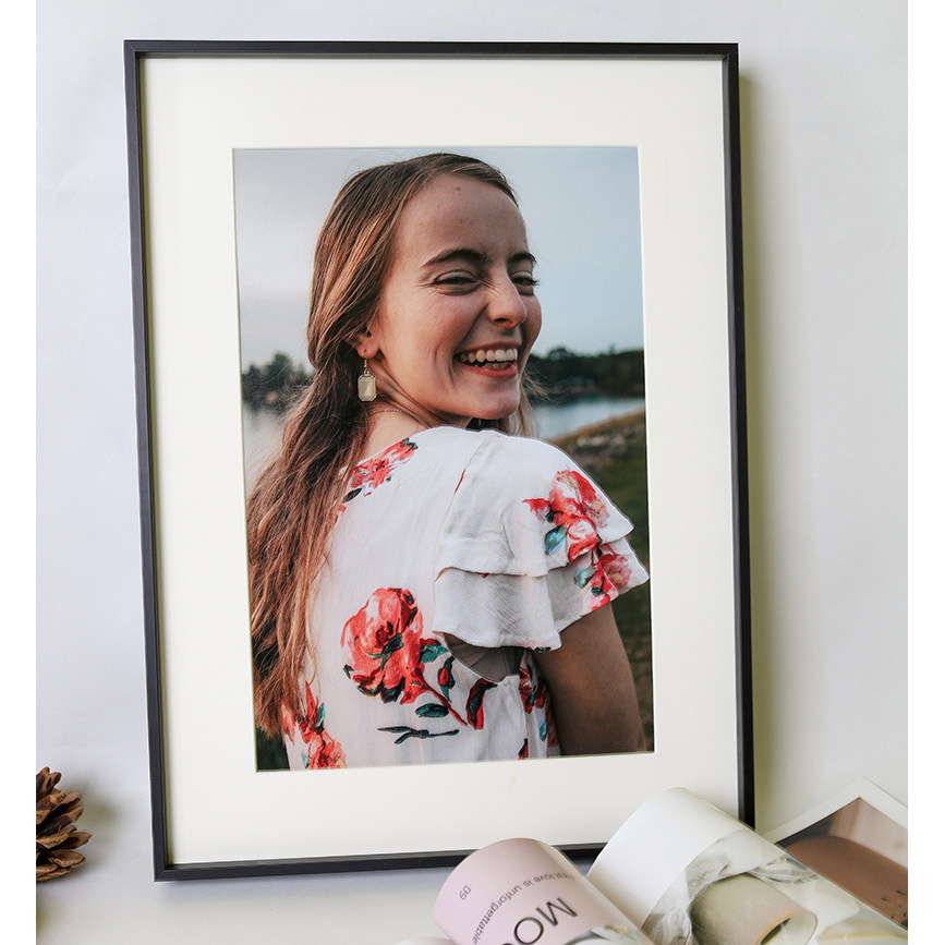 a4相框简约细窄铝合金画框摄影作品婚纱写真照装裱相框