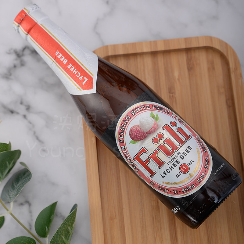 啤酒5瓶包邮比利时芙力荔枝fruli果味味精330ml啤酒