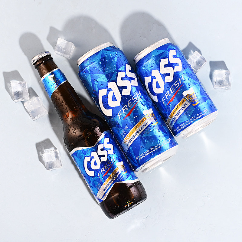 啤酒韩国原装进口凯狮cass500ml罐装规格促销销价啤酒