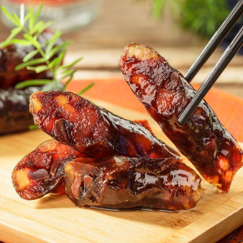 东莞肥仔猪肝猪肉腊肠礼盒1000g广东特产广式香肠