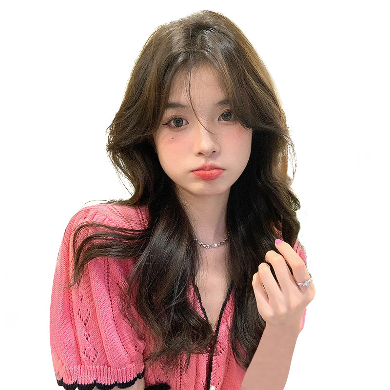 假发长发八字刘海大波波浪长卷卷发自然圆脸日常整顶假发