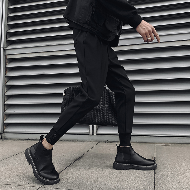 男士西装裤子2022新款春秋季休闲长裤束脚小西裤男痞帅小脚哈伦裤