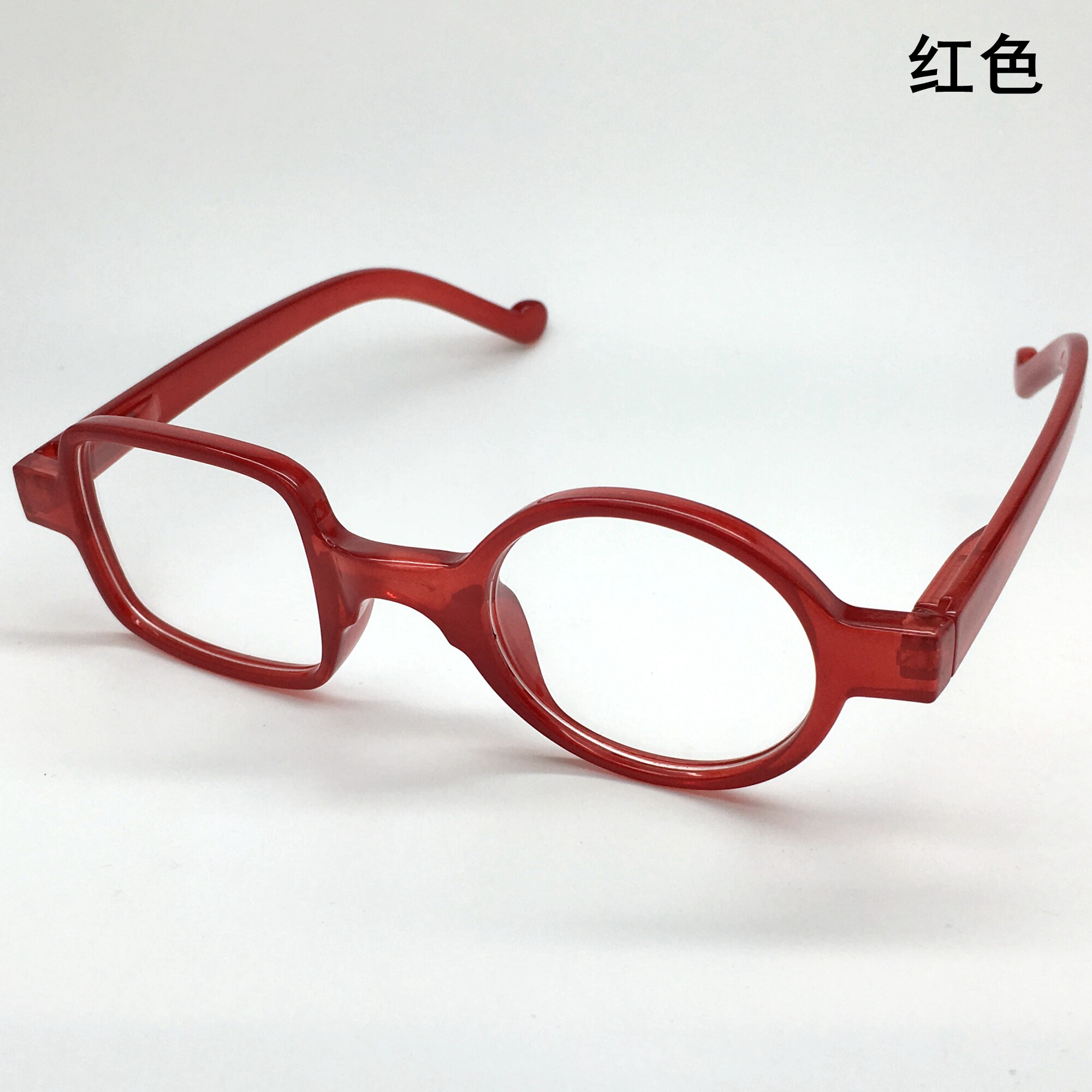 个性左右男女镜框眼镜糖果色不对称cos一方二次元眼镜架