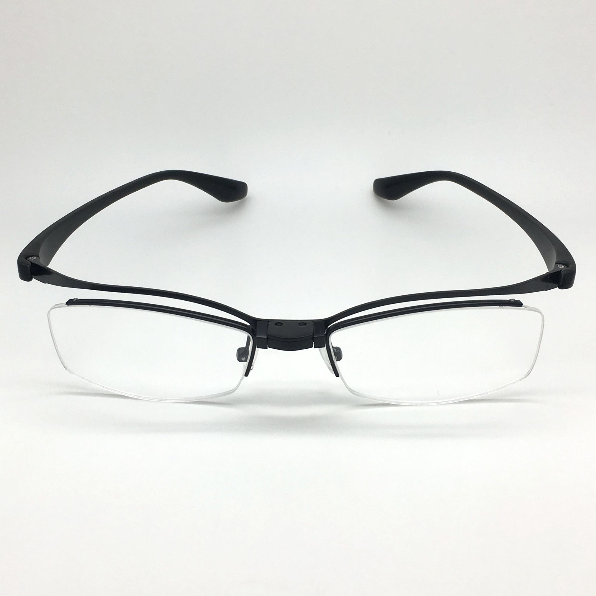 超轻远近两用眼镜时尚男款上翻半框眼镜架近视眼镜架