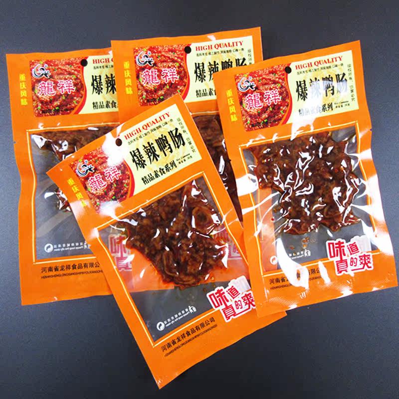 龙祥爆辣鸭肠重庆风味素食小吃辣条辣片儿时回忆零食36g35袋包邮