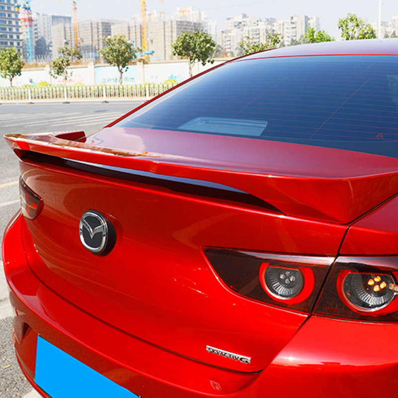 昂克赛拉尾翼2021款马自达昂科塞拉axela三厢改装打孔尾翼