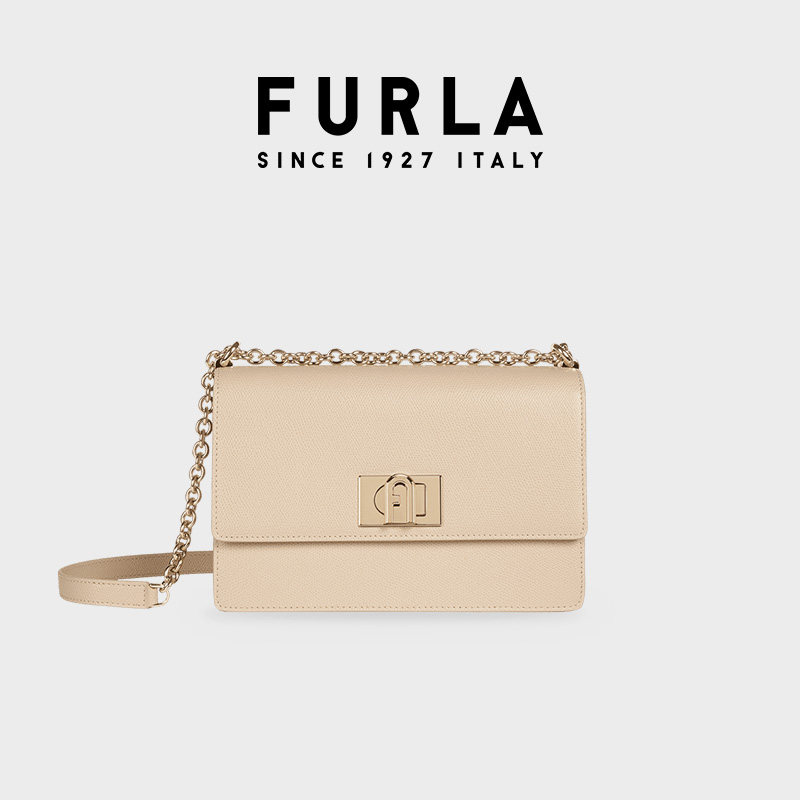 furla芙拉经典款1927皮革精制女士小号单肩斜挎链条包热卖通勤款