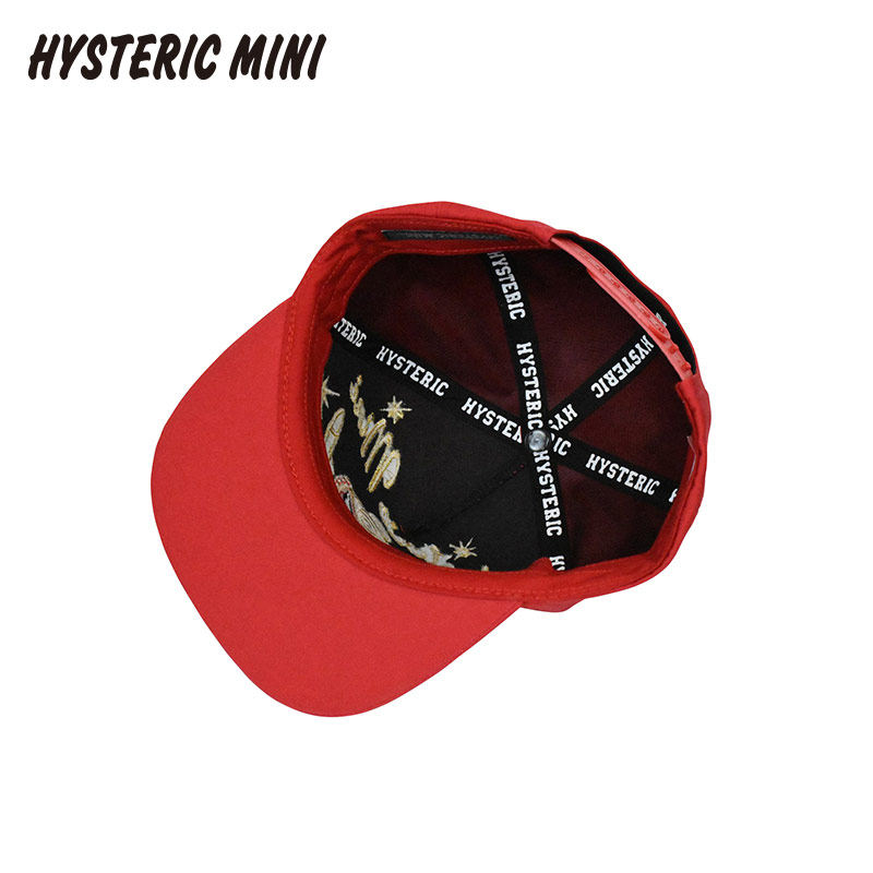 黑超奶嘴棒球帽hystericmini儿童帽子刺绣潮人个性机车帽嘻哈帽