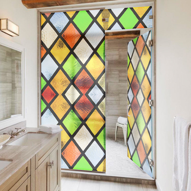 浴室玻璃贴纸透光不透明卫生间玻璃门贴纸窗纸静电窗户贴纸防走光