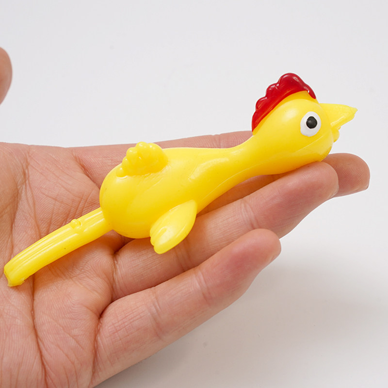 抖音弹射小鸡解压童年粘性整蛊发泄趣味粘墙活动礼品儿童拉伸玩具