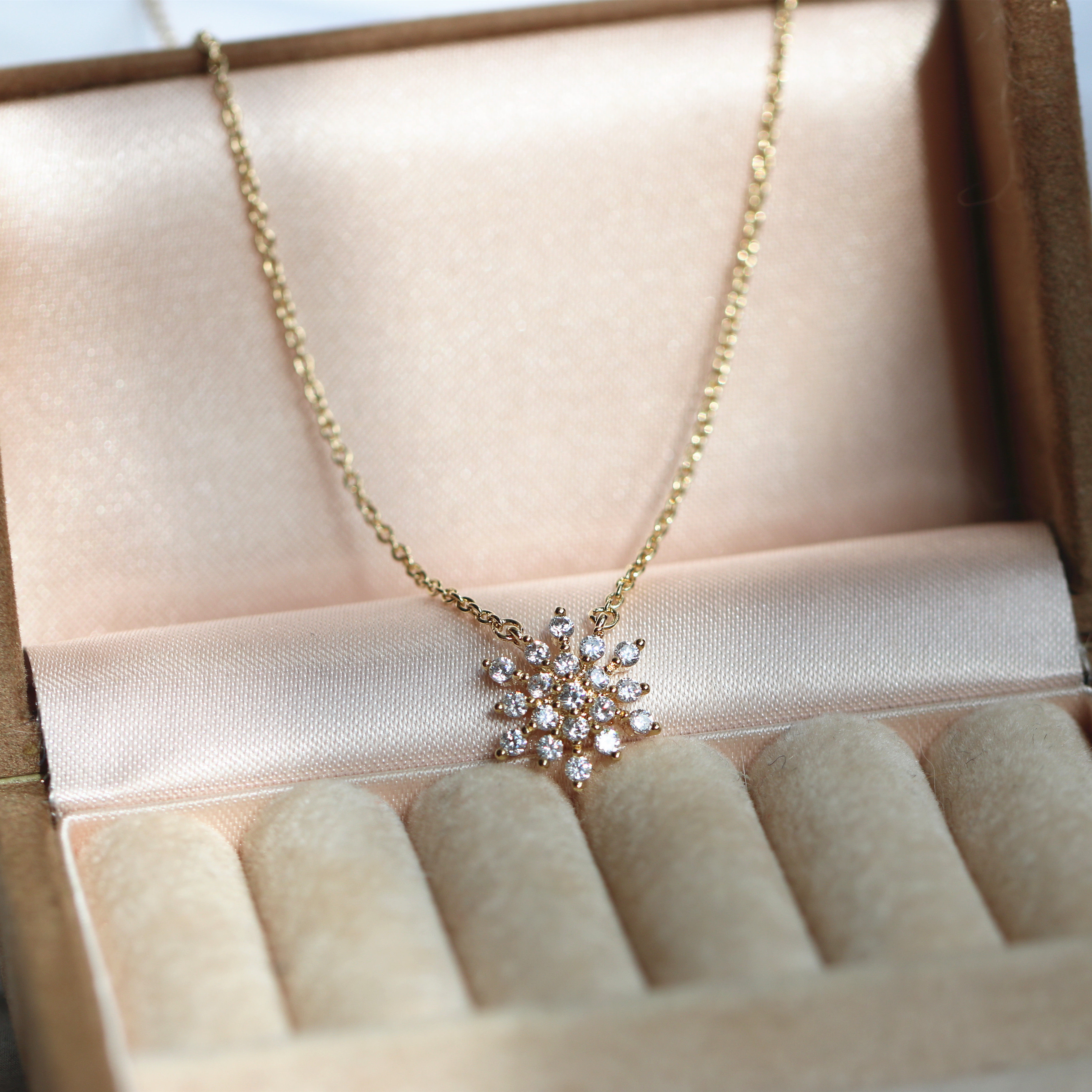 小器饰品法国进口18k包金碎钻项链细腻温柔项链