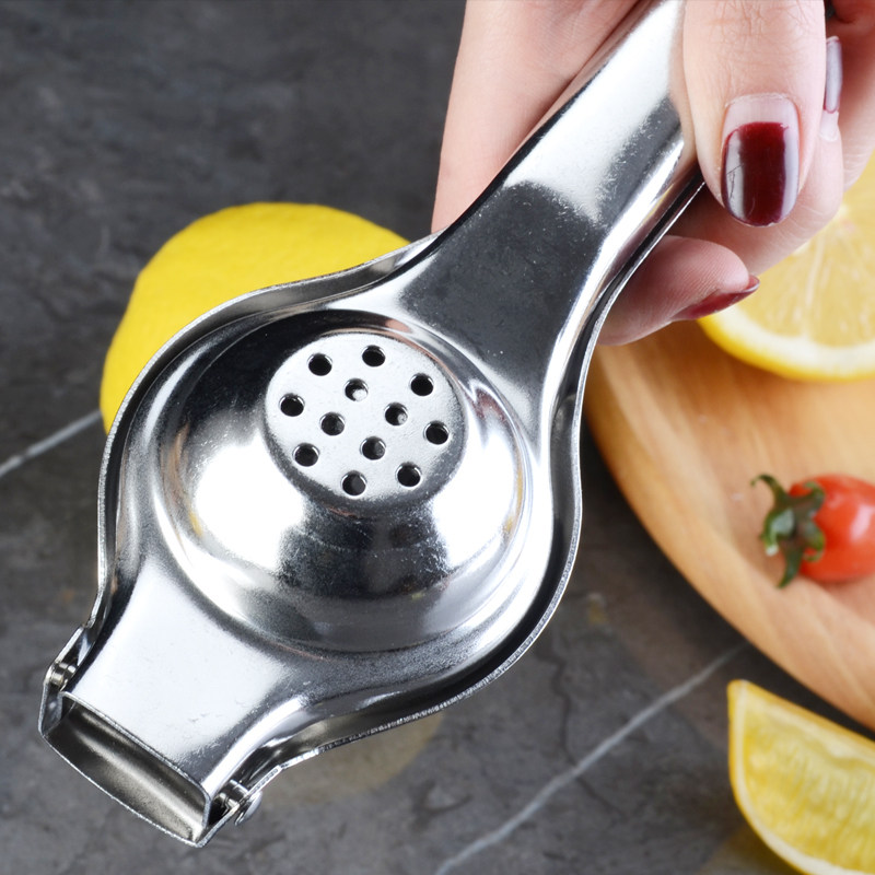 挤压器柠檬夹橙汁小型家用简易不锈钢炸榨汁器 手动水果手压汁器