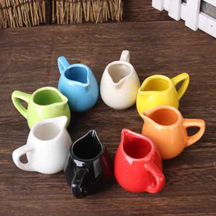 陶瓷彩色奶罐小奶西式奶缸蜂蜜蜜罐鲜奶咖啡奶罐