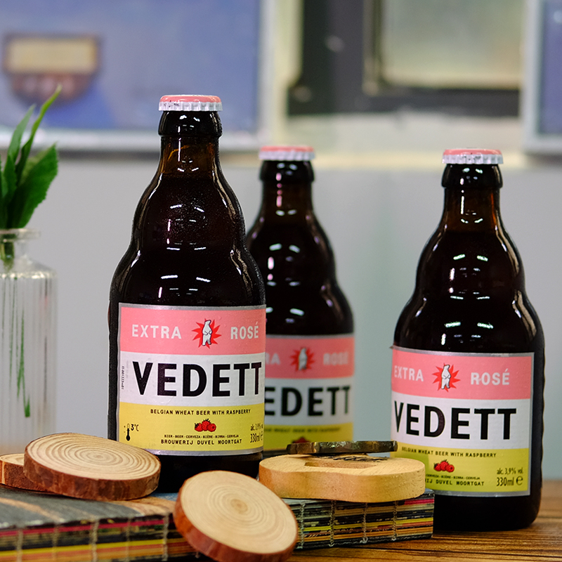 【白熊玫瑰】比利时白熊玫瑰红啤酒进口水果味女士精酿啤酒整箱