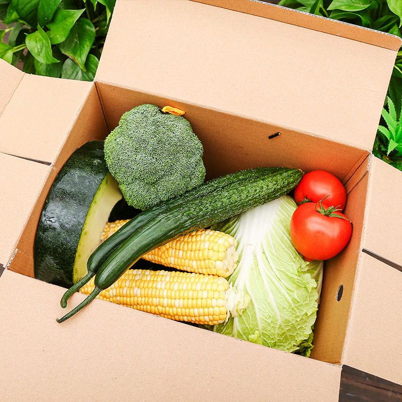 新鲜有机蔬菜包装盒番茄盒子通用瓜果水果礼盒礼品袋