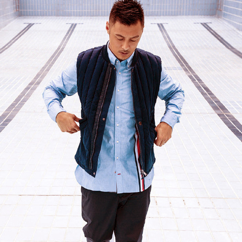 madnessdesignmdns潮牌余文余文乐乐棉马甲英伦学院背心