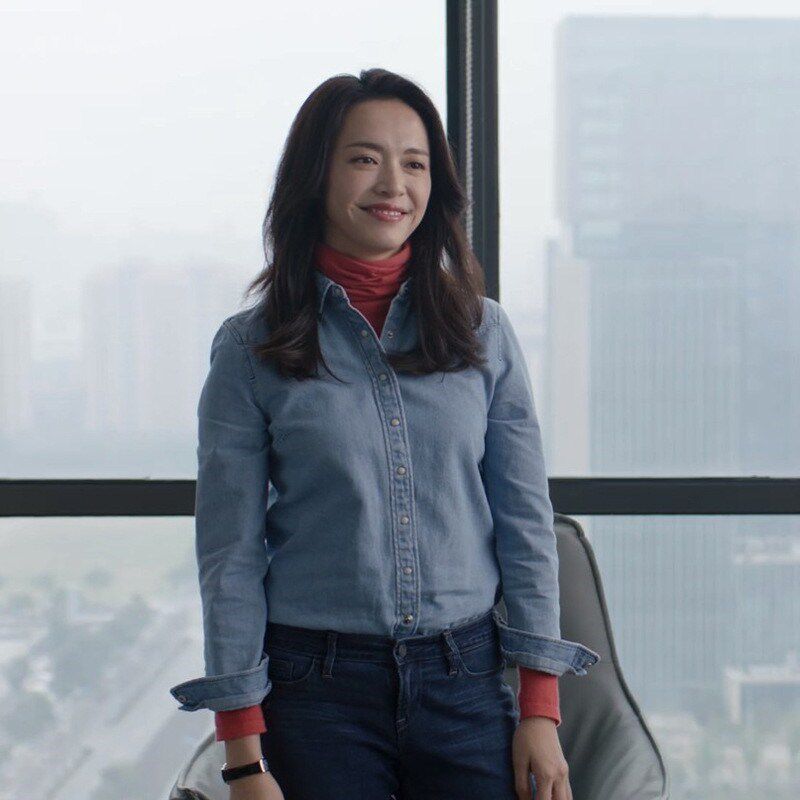 都挺好姚晨苏明玉同款衣服牛仔衬衫外套明玉蓝色衬衣都很好上衣女