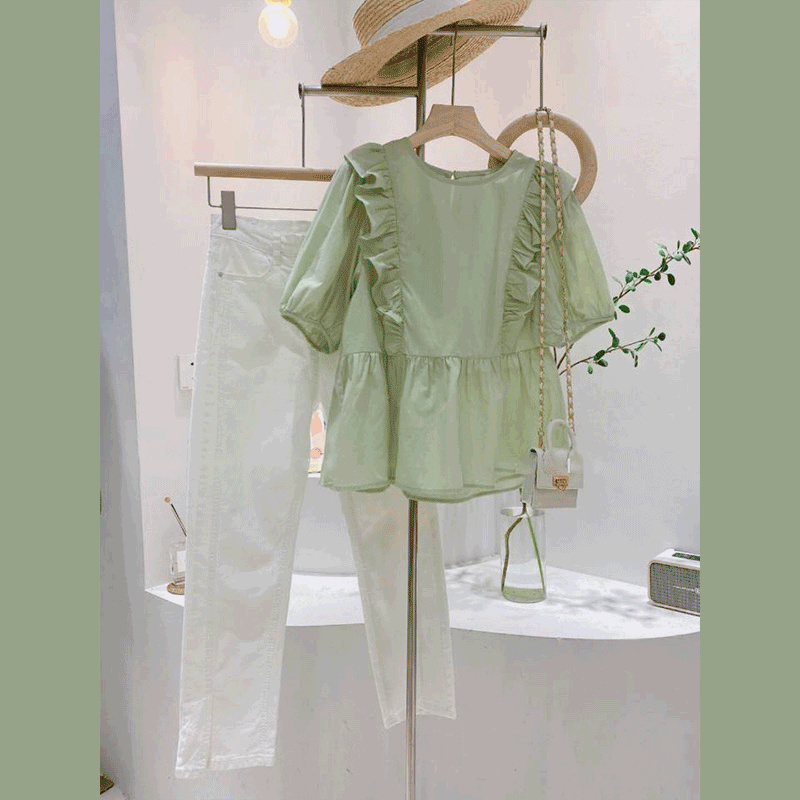 2022新款夏季短袖名媛可盐可甜网红炸街休闲时尚阔腿裤两件套装女