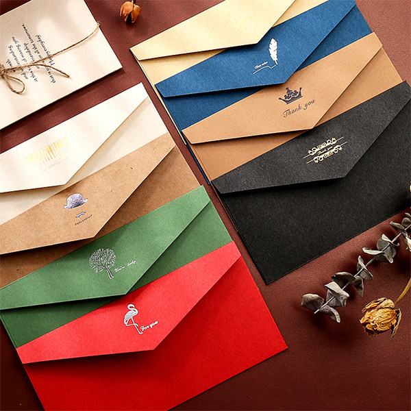信封创意彩色复古简约少女ins欧式小清新文艺信封