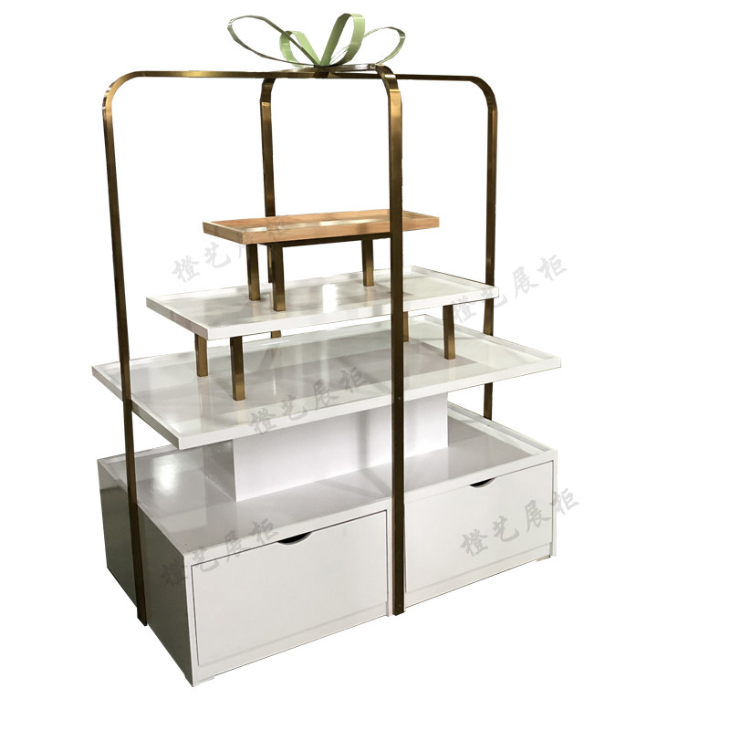 中岛展示柜童装展柜母婴童鞋烤漆货架圆形岛柜商用展示柜