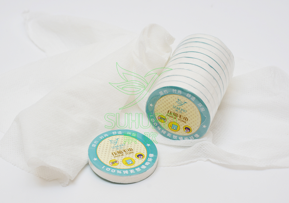 包邮素欢全棉一次性压缩加厚酒店餐饮美发差旅毛巾