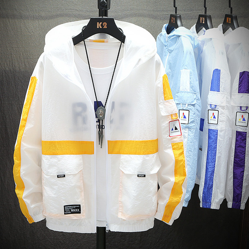 男士防晒衣超薄透气外套轻薄款帅气夏季冰丝潮牌青少年潮流防晒服