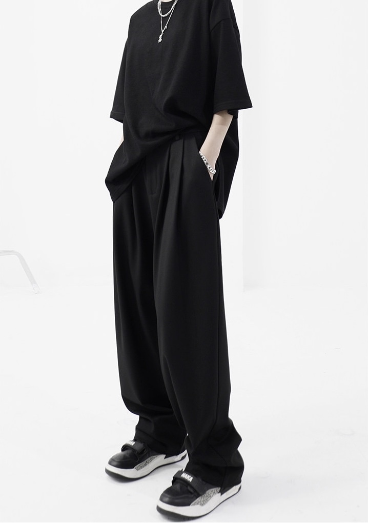 garbastes山本耀司暗黑风设计感宽松显瘦西裤裤休闲阔腿拖地直筒