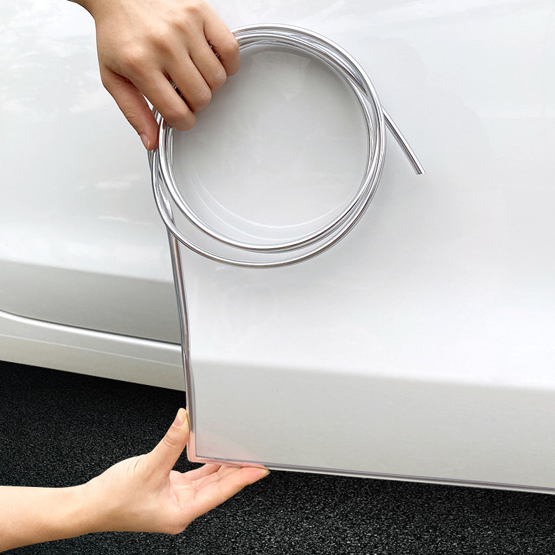 车门防撞条汽边防擦防刮贴亮面保护亮银胶条防撞胶条