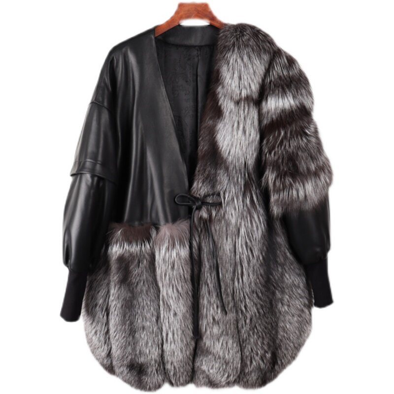 2022欧货银狐保暖加厚真皮高端爆款女外套冬季皮草