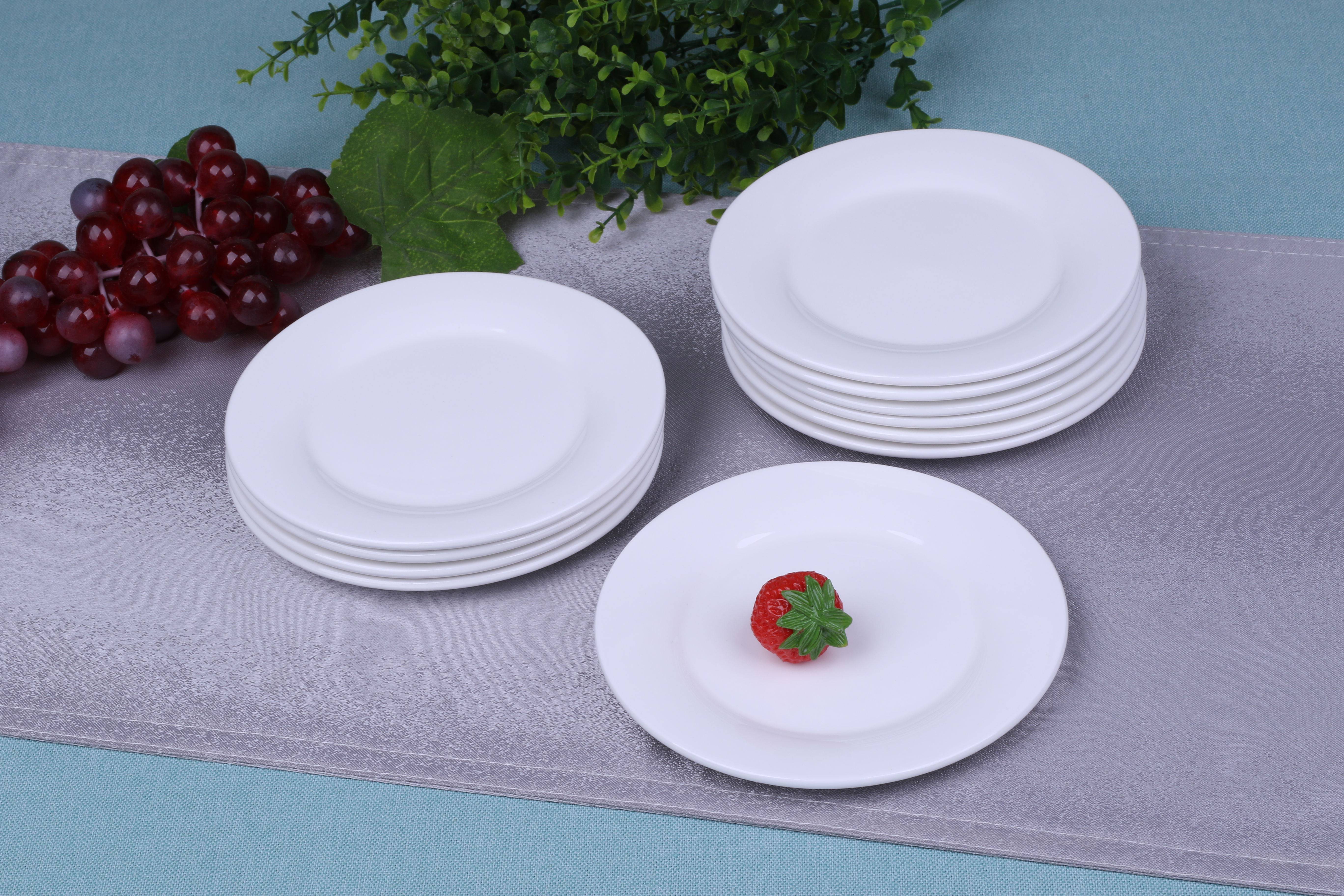 菜盘圆形盘碟炒菜椒鱼盘蒸剁大号6寸7英寸10个盘