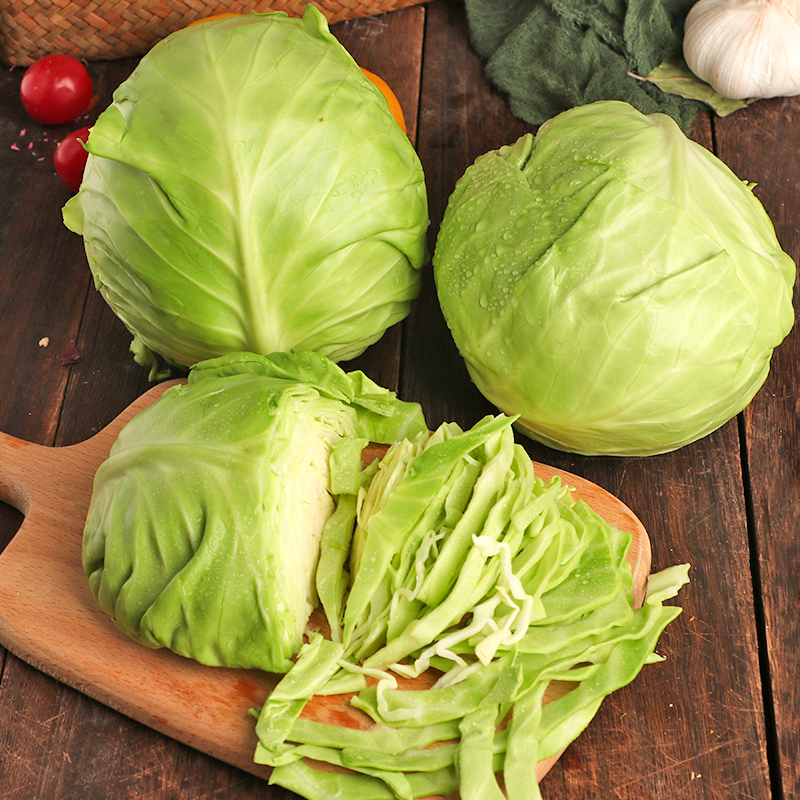 鲜馥当季新鲜绿鲜绿甘蓝农家自产新鲜饱满3斤装叶菜类