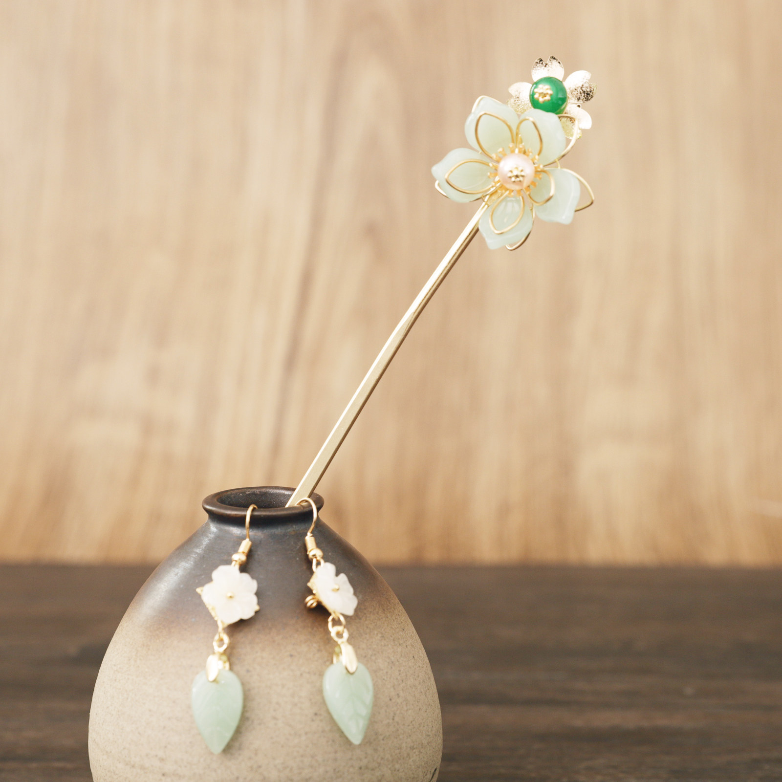 合金镀金宫廷发钗气质步摇汉服头饰复古古风发饰