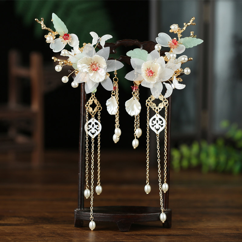 古风配饰仙女全套夹明步摇发夹流苏发饰古装发饰