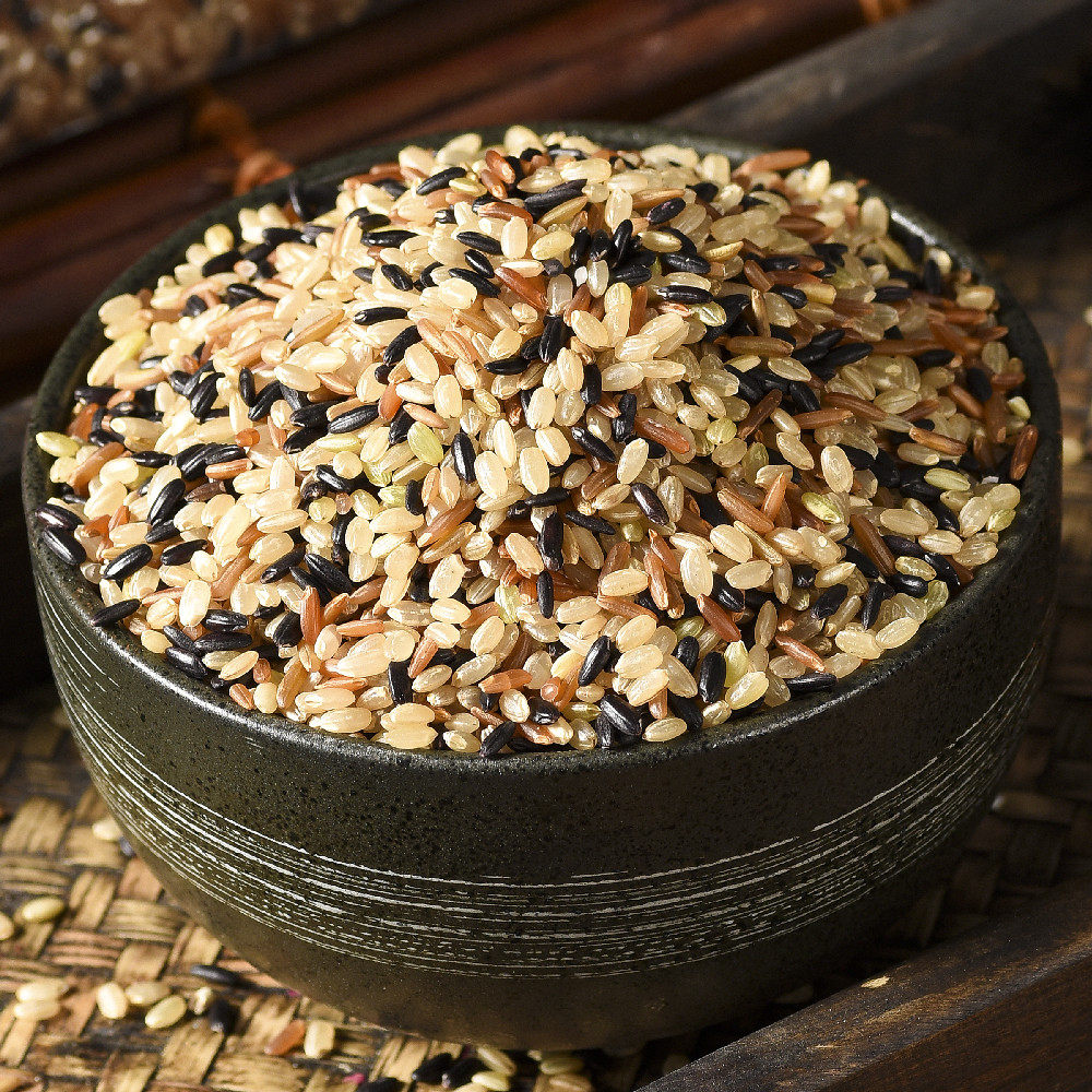 糙米三色新米5斤五谷杂粮健身胚芽脂减红米黑米糙米