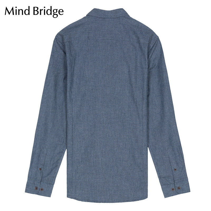mindbridge长袖衬衫上衣百家好男装韩版休闲秋冬衬衫