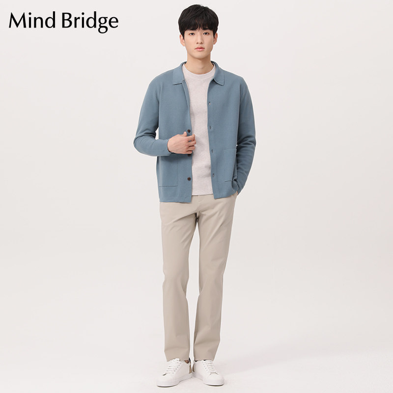 mindbridge百家好男士针织开衫春季新款设计毛衣针织衫