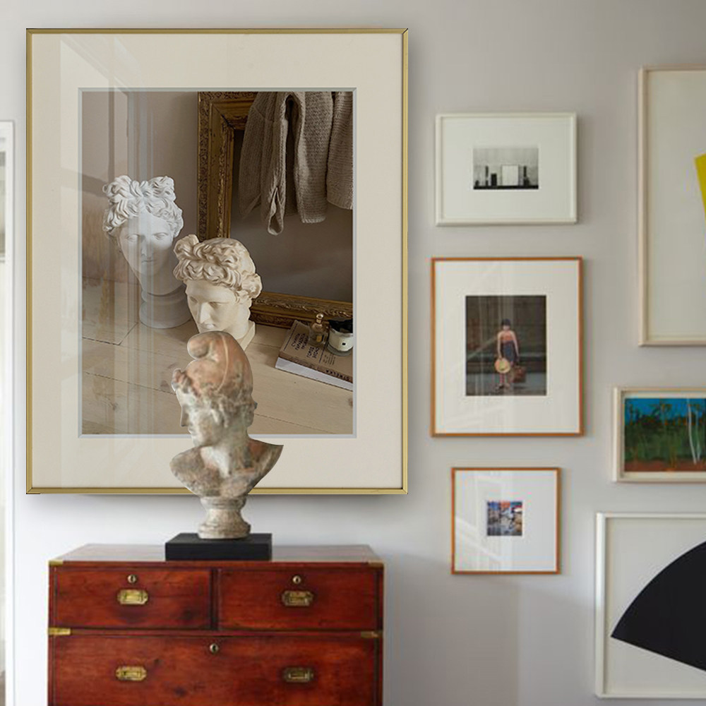 ruver石膏墙壁小众客厅艺术像鸟高端新古典装饰画现代装饰画