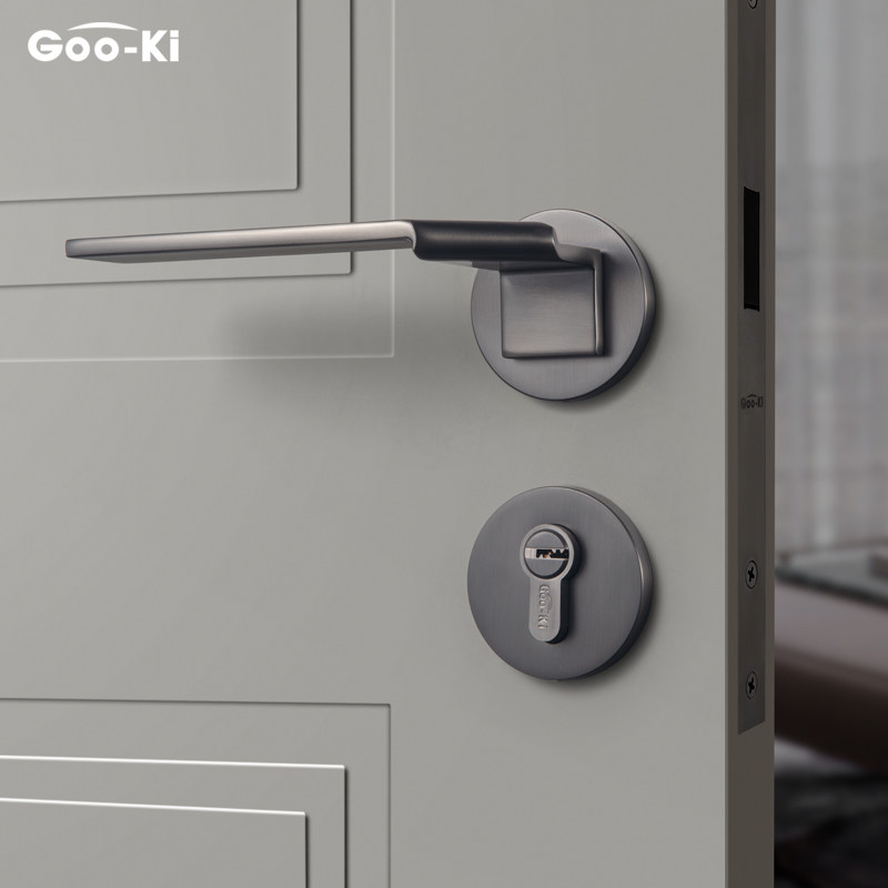 门锁格奥琦折叠现代简约室内家用房卧室门把把手静音机械门锁